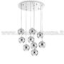 BOL-DIODI-SOSPENSIONE-MULTIPLA-STRUTTURA-CROMATA-A-SPECCHIO-9-LED-162119738834