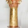 COLONNA-CON-TESTA-CAVALLI-ALATI-IN-CERAMICA-DECORO-FOGLIA-ORO-SCULTURA-STATUA-152200408724