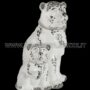 COPPIA-LEOPARDI-IN-CERAMICA-BIANCO-PLATINO-CON-DECORI-E-CRISTALLI-SWAROVSKI-162870194994