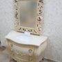 MOBILE-BAGNO-E-SPECCHIO-IN-LEGNO-AVORIO-FOGLIA-ORO-CON-CRISTALLI-E-TOP-MARMO-153311416734-7