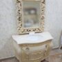MOBILE-BAGNO-E-SPECCHIO-IN-LEGNO-AVORIO-FOGLIA-ORO-CON-CRISTALLI-E-TOP-MARMO-153311416734-9