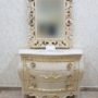 MOBILE-BAGNO-E-SPECCHIO-IN-LEGNO-AVORIO-FOGLIA-ORO-CON-CRISTALLI-E-TOP-MARMO-153311416734
