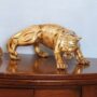 PANTERA-LADY-IN-CERAMICA-FOGLIA-ORO-CON-CRISTALLI-ANIMALI-STATUA-ARREDO-CASA-152204183794