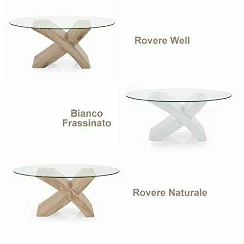 TAVOLINO-DA-SALOTTO-MODERNO-IN-VETRO-TEMPERATO-OVALE-E-BASE-BIANCA-O-ROVERE-162814230584-2