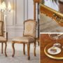 TAVOLO-ALLUNGABILE-E-SEDIE-IN-LEGNO-NOCE-E-FINITURE-IN-FOGLIA-ORO-163389698044-2