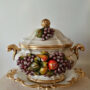ZUPPIERA-CENTROTAVOLA-GIANT-IN-CERAMICA-CON-FRUTTA-STRASS-CRISTALLI-E-VASSOIO-152799567424