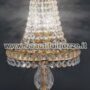 LUME-SETTAT-CON-CRISTALLI-TRASPARENTI-STRUTTURA-ORO-O-CROMO-2-LUCI-152974477645