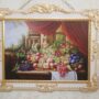 QUADRO-CON-FRUTTA-CORNICE-IN-LEGNO-PANNA-E-FOGLIA-ORO-CON-CRISTALLI-153189332595