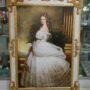 QUADRO-CON-PRINCIPESSA-SISSI-IN-LEGNO-FOGLIA-ORO-E-CRISTALLI-SOGGIORNO-STANZA-152566395235