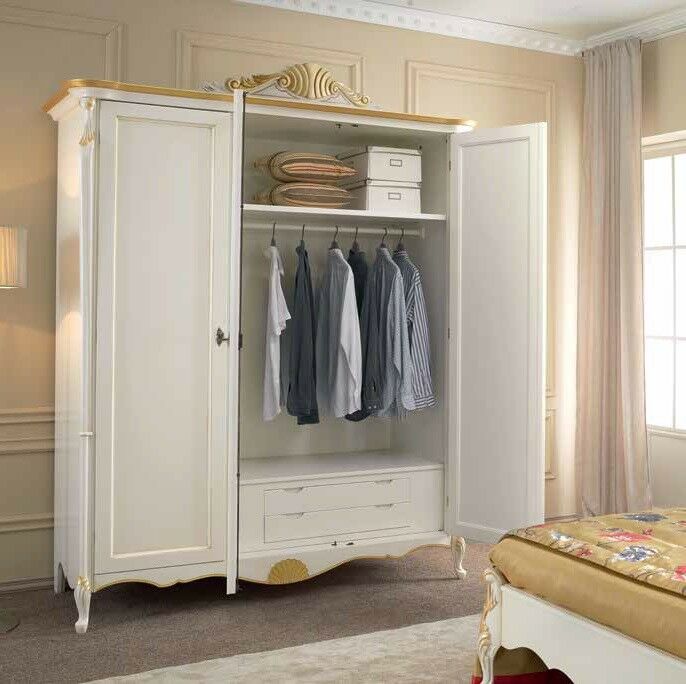 ARMADIO-GUARDAROBA-IN-LEGNO-AVORIO-CON-DECORI-IN-FOGLIA-ORO-CAMERA-DA-LETTO-CASA-163334611536-4