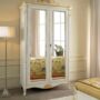 ARMADIO-GUARDAROBA-IN-LEGNO-AVORIO-CON-DECORI-IN-FOGLIA-ORO-CAMERA-DA-LETTO-CASA-163334611536