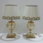 COPPIA-LUMI-IN-FUSIONE-BAGNO-ORO-ANTICO-CON-PARALUME-IN-TESSUTO-162068714526