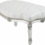 POUFF-IL-LEGNO-FOGLIA-ARGENTO-E-RIVESTIMENTO-IN-ECOPELLE-BIANCA-154453220566