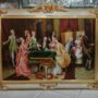 QUADRO-IN-LEGNO-AVORIO-E-FOGLIA-ORO-CON-CRISTALLI-CON-PERSONAGGI-ARREDO-CASA-152580763716