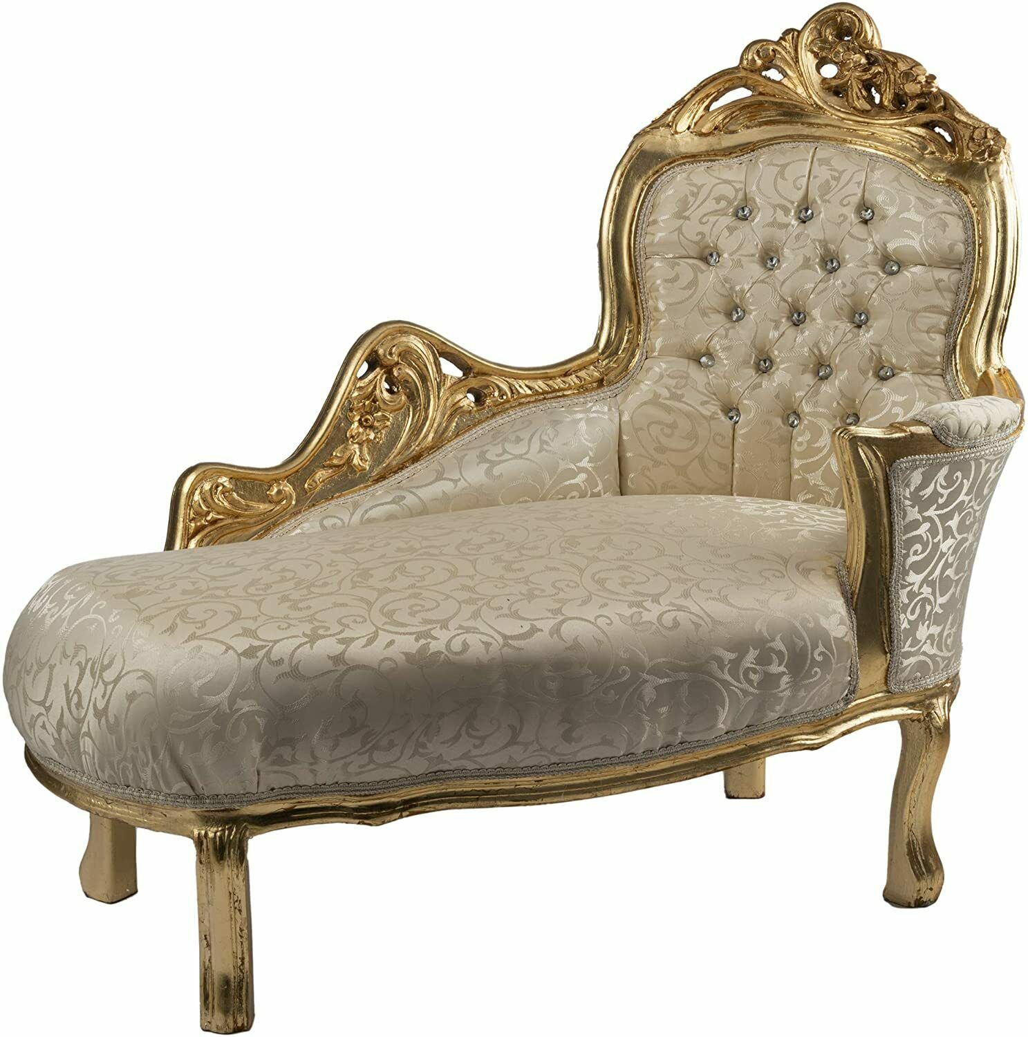 DORMEUSE-IN-LEGNO-FOGLIA-ORO-E-TESSUTO-DAMASCATO-AVORIO-CON-STRASS-164862760957-2