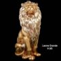 LEONE-GRANDE-IN-CERAMICA-DECORO-FOGLIA-ORO-E-ARGENTO-OCCHI-IN-CRISTALLO-152598605277