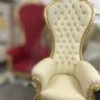 POLTRONA-IN-LEGNO-FOGLIA-ORO-E-ECOPELLE-PANNA-CON-CRISTALLI-ARREDAMENTO-DIVANO-153217070647