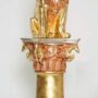 COLONNA-CON-TESTA-CAVALLI-CON-LEONE-SIMBA-CERAMICA-FOGLIA-ORO-STATUA-SCULTURA-162164641848