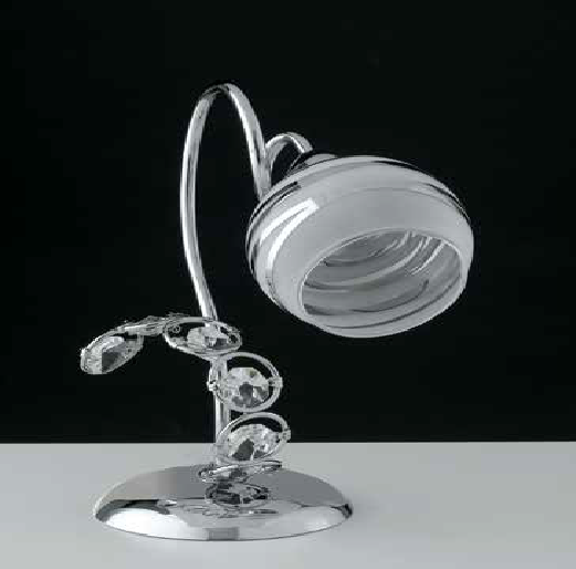 LAMPADARIO-A-5-LUCI-STRUTTURA-IN-CROMO-CON-VETRO-SPECCHIATO-CROMATO-E-CRISTALLI-153450084088-3