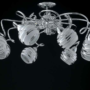 LAMPADARIO-A-5-LUCI-STRUTTURA-IN-CROMO-CON-VETRO-SPECCHIATO-CROMATO-E-CRISTALLI-153450084088-4