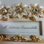 PLACCHETTA-FUORIPORTA-VIA-VENETO-FIORI-ROSE-CRISTALLI-FOGLIA-ORO-152236923318