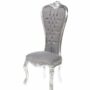 SEDIA-ALTA-IN-LEGNO-FOGLIA-ARGENTO-CON-RIVESTIMENTO-IN-VELLUTO-E-CRISTALLI-152720947288