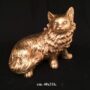 GATTO-IN-CERAMICA-DECORO-FOGLIA-ORO-CON-OCCHI-IN-CRISTALLO-ARREDO-CASA-152598619069