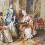 QUADRO-CON-SCENA-FRANCESE-CORNICE-IN-LEGNO-PANNA-E-FOGLIA-ORO-CON-CRISTALLI-163270426019-3