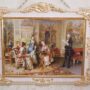 QUADRO-CON-SCENA-FRANCESE-CORNICE-IN-LEGNO-PANNA-E-FOGLIA-ORO-CON-CRISTALLI-163270426019