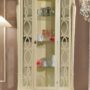 VETRINA-AD-1-ANTA-IN-LEGNO-PANNA-E-FOGLIA-ORO-CRISTALLIERA-SOGGIORNO-ARREDO-163182917839