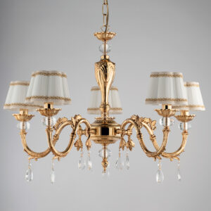 lampadario ottone oro