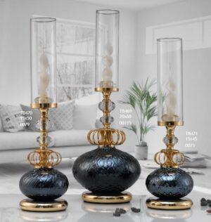 CANDELIERI MODERNI NERO E ORO