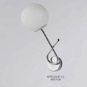 applique moderno con sfere bianche