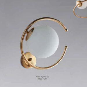 applique moderno con sfere bianche