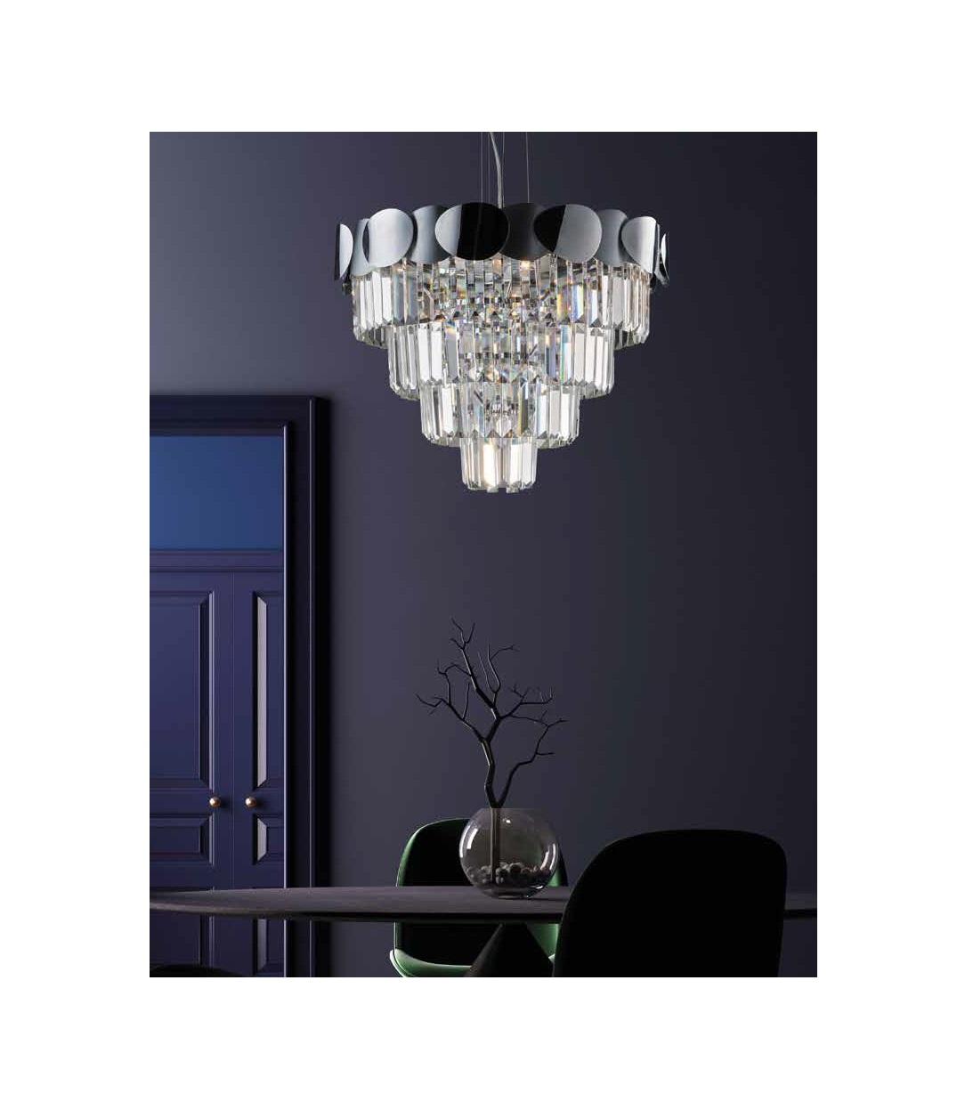 lampadario in cristallo moderno