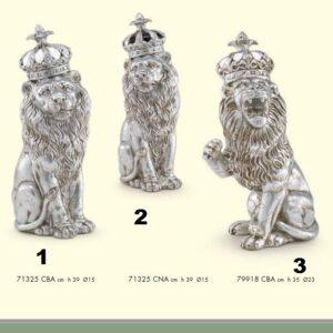 leone argento in ceramica