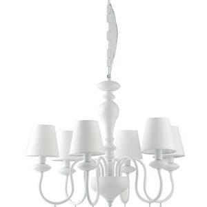 lampadario bianco con paralum