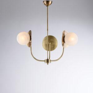lampadario bronzo con sfere