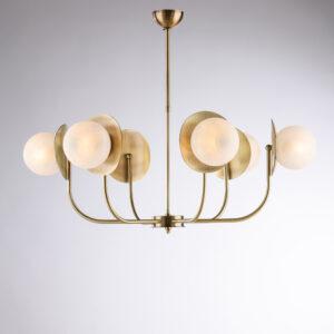 lampadario bronzo con sfere