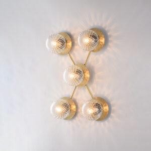 lampadari moderni oro con sfere in vetro