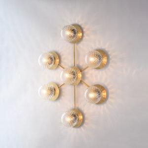 lampadari moderni oro con sfere in vetro