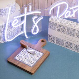 BOMBONIERE MATRIMONIO TAGLIERE FIORI BLU