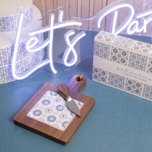 BOMBONIERE MATRIMONIO TAGLIERE FIORI BLU