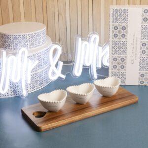 vassoio in legno bomboniere matrimonio