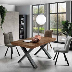 tavolo moderno antracite e tavolo effetto legno