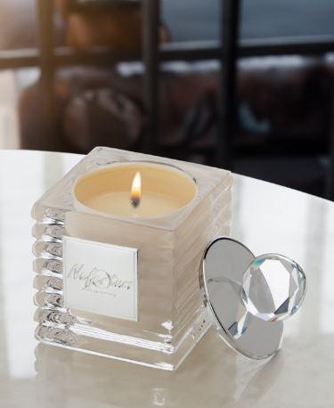 bomboniere matrimonio candela profumata in cristallo