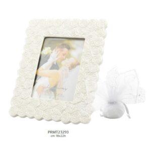 bomboniere matrimonio portafoto bianco