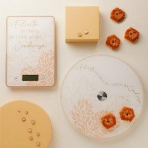 BILANCIA DECORO CUORE ROSA