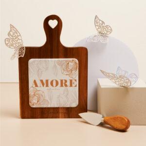BOMBONIERA MATRIMONIO TAGLIERE AMORE
