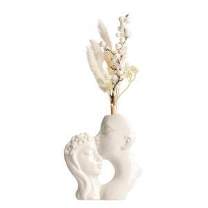 COPPIA BACIO STILIZZATA PROFUMATORE PORCELLANA BIANCA